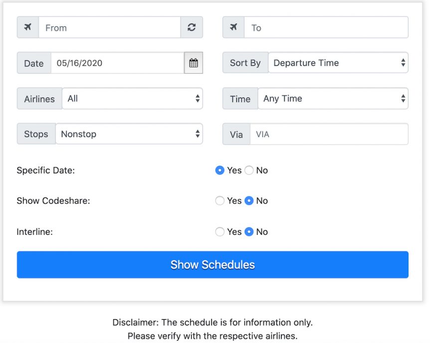 Airline Flight Schedules