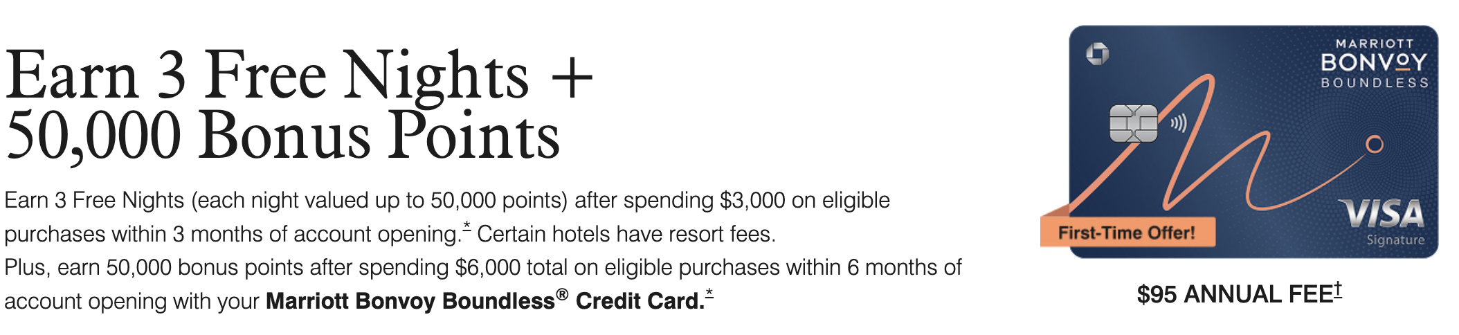 Marriott Bonvoy Chase Card Earn 3 Free Nights