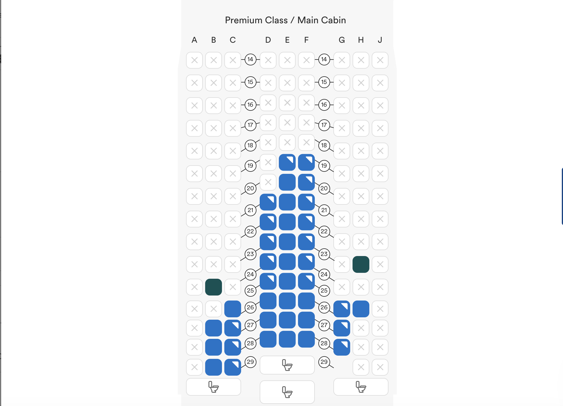 Alaska Airlines Economy Class Seat Map April 28, 2026 Seattle to Rome