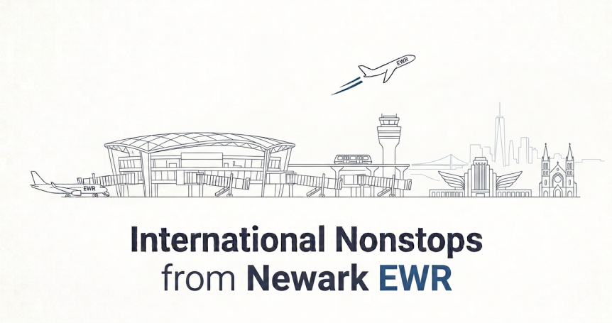 United Airlines 787 departing Newark Liberty International Airport — EWR international nonstop flights guide