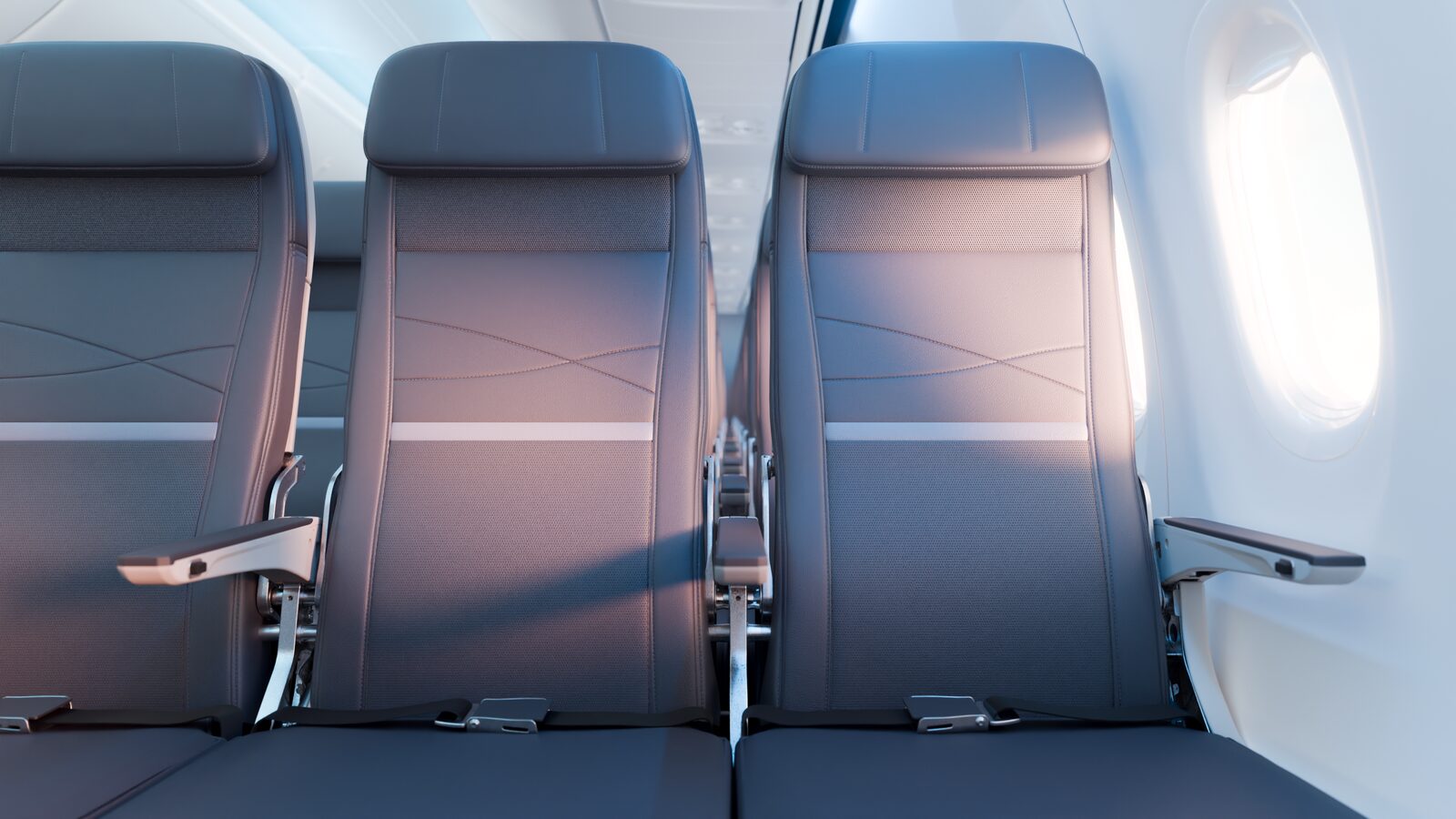 Rendering of Main Cabin seats on the Alaska Airlines Boeing 737-10 MAX